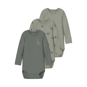 Name It Body 3-pak LS Dino Agave Green
