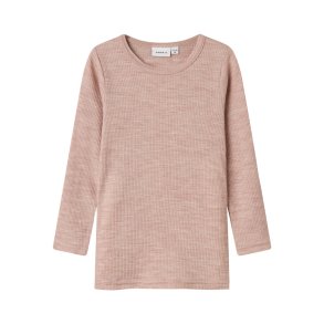 Name It Uld Bluse Mini LS Wax Rib Shadow Gray