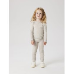 Name It Uld Bluse Mini LS Wax Rib Nacreous Cloud