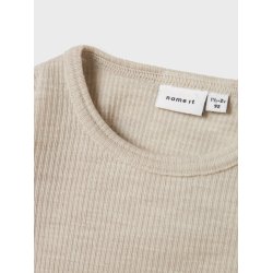 Name It Uld Bluse Mini LS Wax Rib Nacreous Cloud