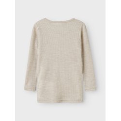 Name It Uld Bluse Mini LS Wax Rib Nacreous Cloud