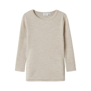 Name It Uld Bluse Mini LS Wax Rib Nacreous Cloud