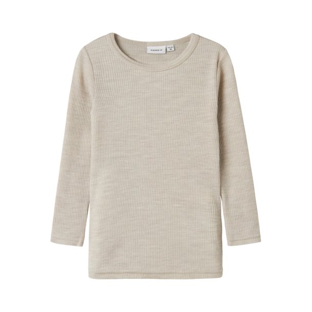 Name It Uld Bluse Mini LS Wax Rib Nacreous Cloud