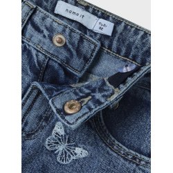 Name It Jeans Bella Mom Shaped Butterfly Medium Blue Denim