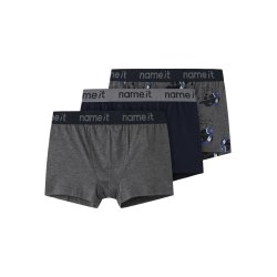 Name It Boxershorts Kids 3-pak Skull Dark Grey Melange