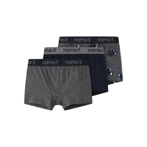 Name It Boxershorts Kids 3-pak Skull Dark Grey Melange
