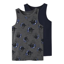 Name It Undertrjer Kids 2-pak Tank top Skull Dark Grey Melange