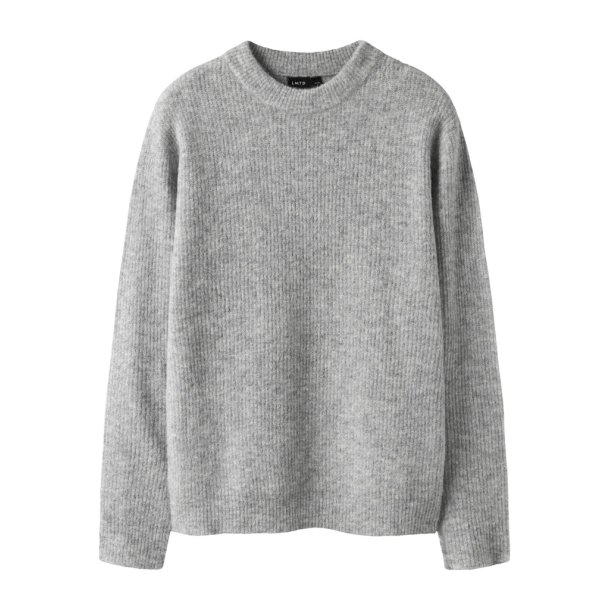 LMTD Sweatshirt Strik LS Leave Light Grey Melange