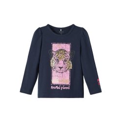 Name It Bluse T-shirt LS Jessica Animalplanet Dark Sapphire