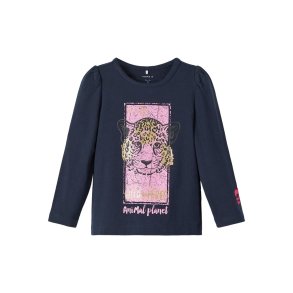 Name It Bluse T-shirt LS Jessica Animalplanet Dark Sapphire