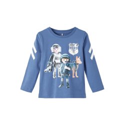 Name It Bluse T-shirt LS Dohn Playmobil Bijou Blue