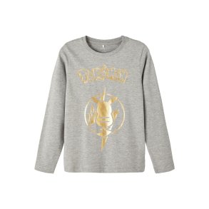 Name It Bluse t-shirt LS Dimitri Pokemon Grey Melange