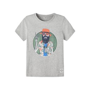 Name It Bluse T-shirt SS Bruno Grey Melange