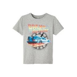 Name It Bluse T-shirt SS Fidas Back To The Future Grey Melange