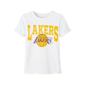Name It Bluse T-shirt SS Mads NBA Lakers Bright White