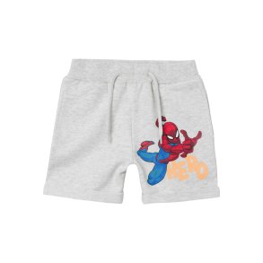 Name It Shorts Aubin Spiderman Sweat Light Grey Melange