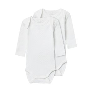 Name It Body LS 2-pak Needledrop Bright White