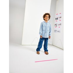 Name It Skjorte LS Denim Bo Hood Light Blue Denim