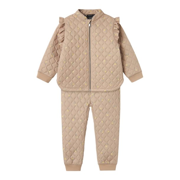 Name It Termost Moon Quilted set AOP Light Taupe