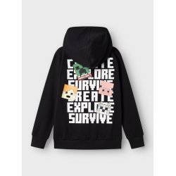 Name It Httetrje Hoodie Kids LS Jacot Minecraft Black