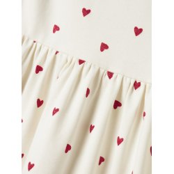 Name It Kjole LS Heart Cloud Dancer