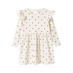 Name It Kjole LS Heart Cloud Dancer