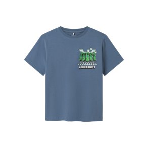 Name It T-shirt SS Mamun Minecraft Blue Mirage