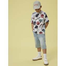 Name It T-shirt SS Map Minecraft Bright White