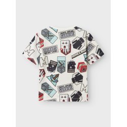 Name It T-shirt SS Map Minecraft Bright White
