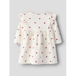 Name It Kjole Baby LS Heart Cloud Dancer