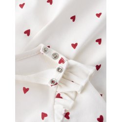 Name It Kjole Baby LS Heart Cloud Dancer