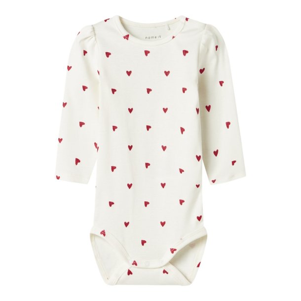 Name It Body LS Heart Cloud Dancer