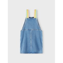 Name It Kjole Fro Denim Bibskirt Medium Blue Denim