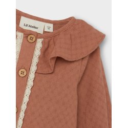 Lil' Atelier Cardigan LS Dolly Loose Mocha Mousse