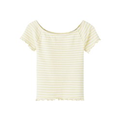 Name It Bluse SS Jamy Slim Offshoulder Top Double Cream