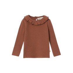Lil' Atelier Bluse LS Thora Slim Carob Brown