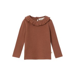 Lil' Atelier Bluse LS Thora Slim Carob Brown