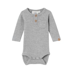 Lil' Atelier Body LS Thor Slim Grey Melange