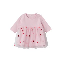 Name It Kjole LS Floom Parfait Pink