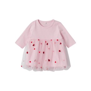 Name It Kjole LS Floom Parfait Pink