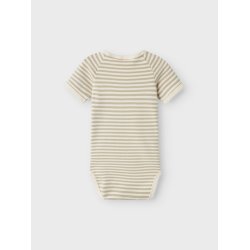 Lil' Atelier Body SS Geo Fon Moss Gray