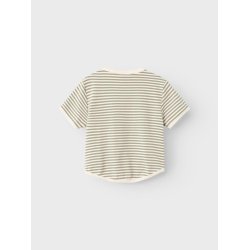 Lil' Atelier Bluse SS Geo Loose Moss Gray