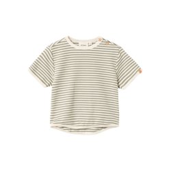 Lil' Atelier Bluse SS Geo Loose Moss Gray