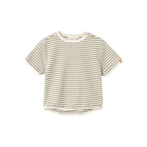 Lil' Atelier Bluse SS Geo Loose Moss Gray