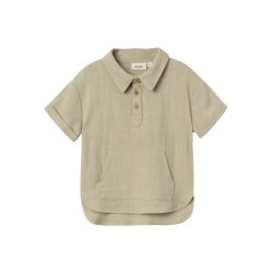 Lil' Atelier Bluse SS Dolie Loose Shirt Moss Gray