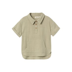 Lil' Atelier Bluse SS Dolie Loose Shirt Moss Gray