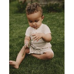 Lil' Atelier Buksedragt Jonas Short Loose Overall Mocha Meringue