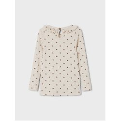 Lil' Atelier Bluse LS Gago Kna Mariehne Slim Whitecap Gray