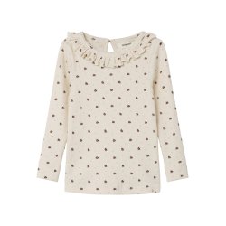 Lil' Atelier Bluse LS Gago Kna Mariehne Slim Whitecap Gray