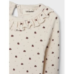 Lil' Atelier Bluse LS Gago Kna Mariehne Slim Whitecap Gray